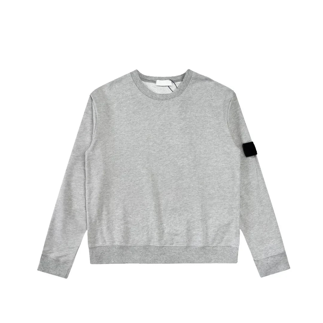 2025 Spring and Autumn New Men's Clothing Series Casual Fashion Style Men's O-neck Loose Sweatshirt Jacket Men's Street Gray